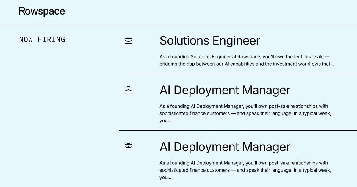Rowspace brand asset featured on rowspace.ai