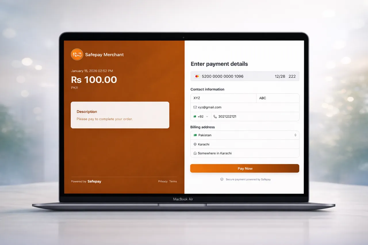Safepay brand asset featured on getsafepay.pk