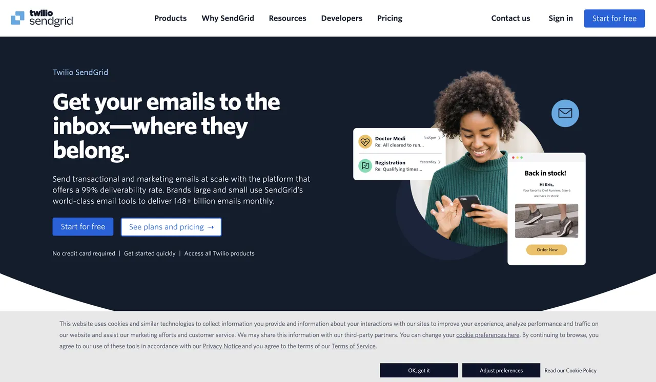 SendGrid brand asset featured on pangea.app