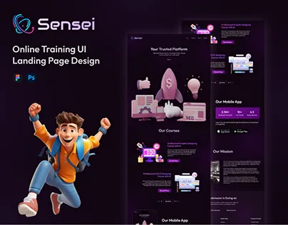 Sensei brand asset featured on behance.net