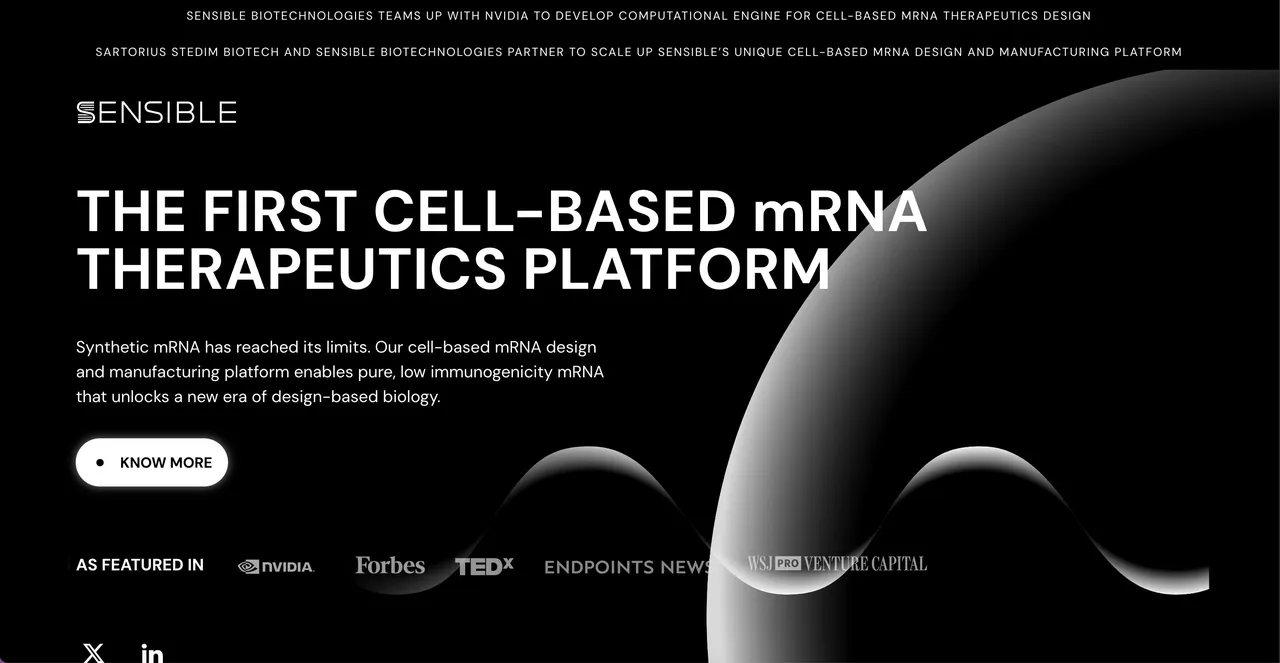 Sensible Biotechnologies brand asset featured on defencefinancemonitor.com