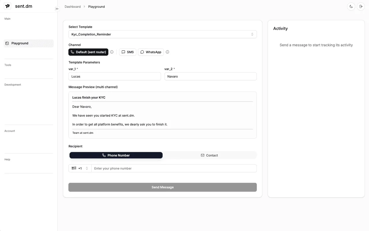 Sent brand asset featured on docs.sent.dm