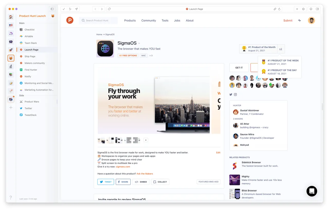 SigmaOS brand asset featured on sigmaos.com