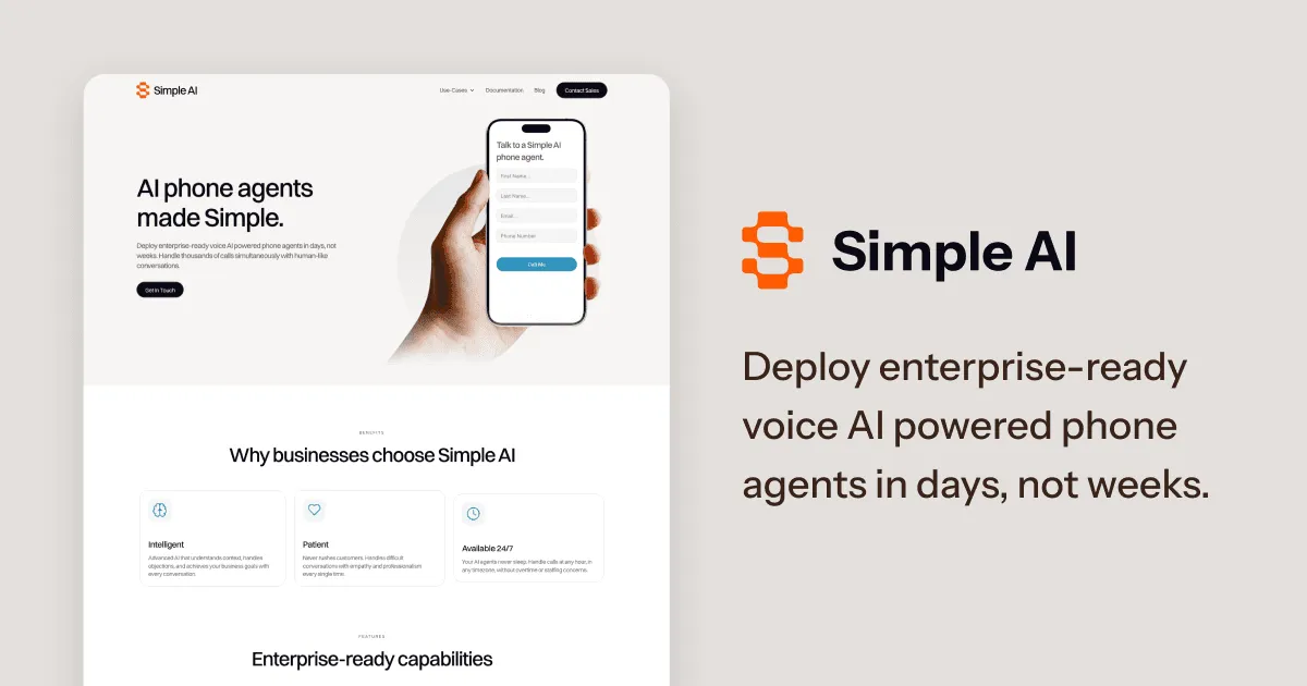 Simple AI brand asset featured on usesimple.ai