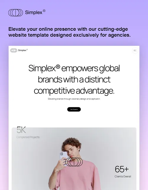 Simplex brand asset featured on webflow.com