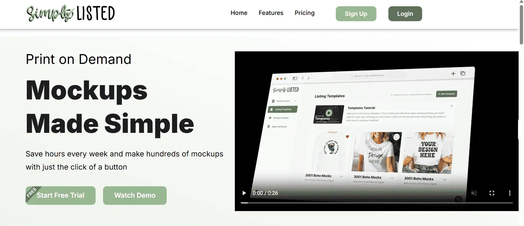 SimplyListed brand asset featured on bulkmockup.com