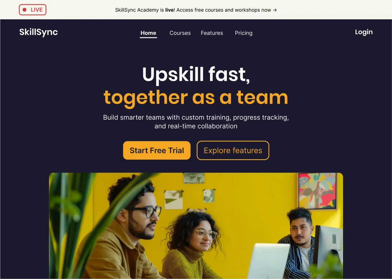 Skillsync brand asset featured on dribbble.com