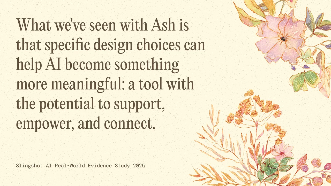 Slingshot AI brand asset featured on talktoash.com