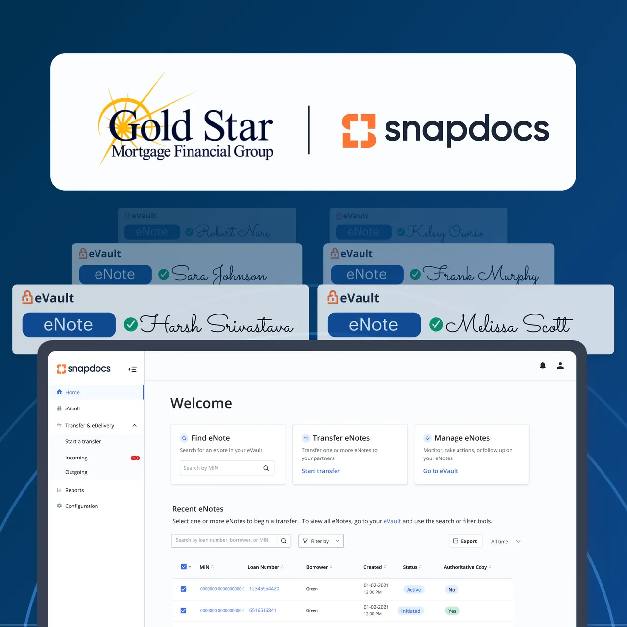 Snapdocs brand asset featured on snapdocs.com