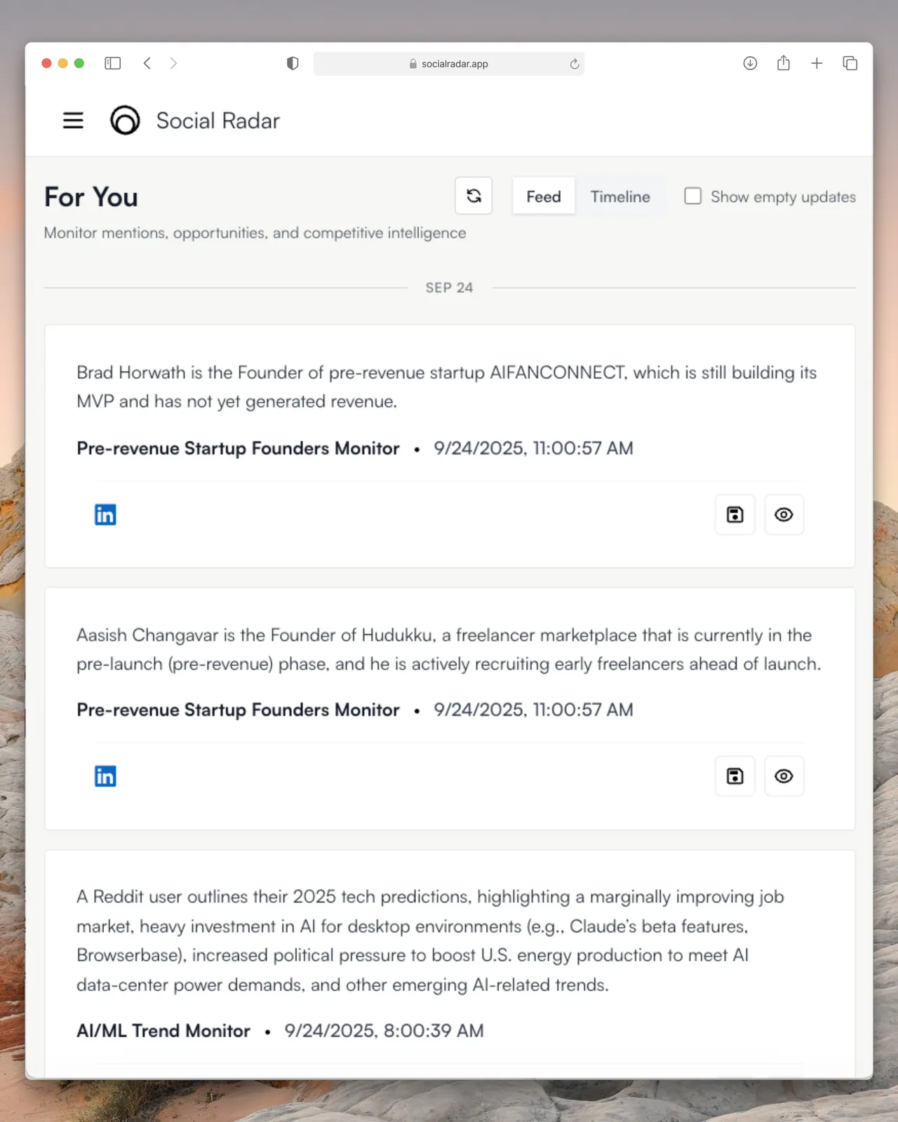 Social Radar brand asset featured on socialradar.app