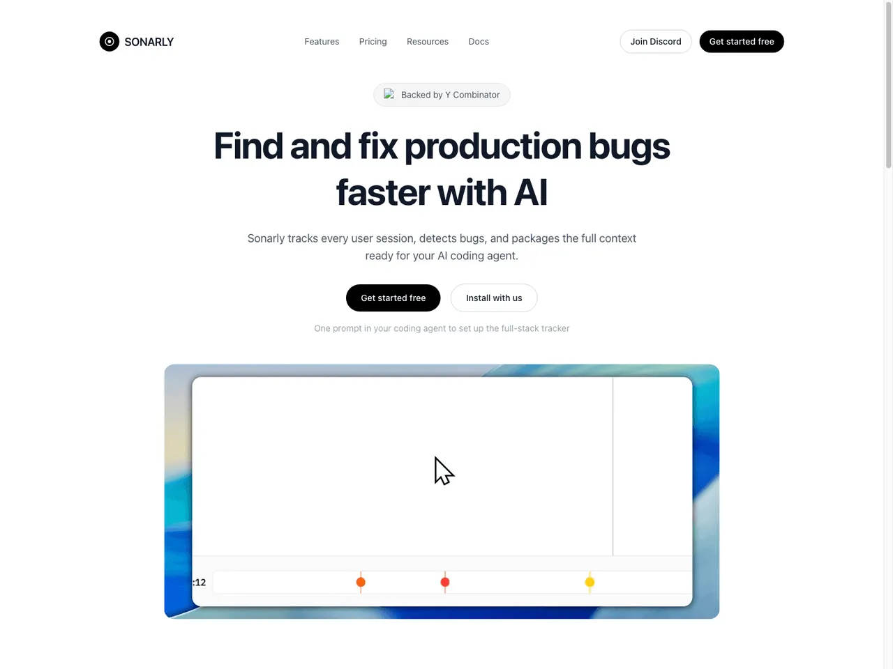 Sonarly brand asset featured on monet.design