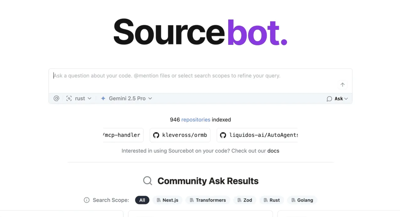 Sourcebot brand asset featured on sourcebot.dev