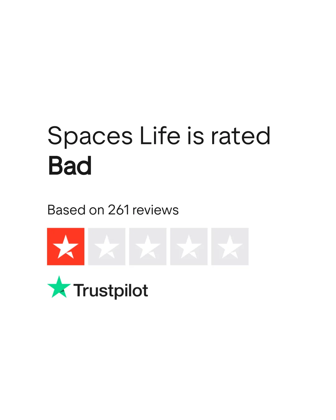 Spaces Life brand asset featured on trustpilot.com