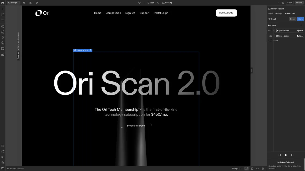 Spline brand asset featured on blog.spline.design