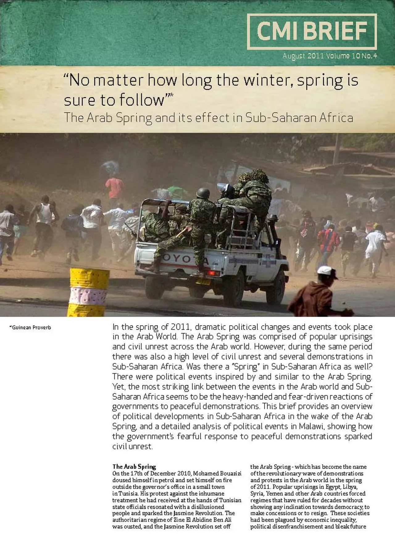 Spring in Africa brand asset featured on cmi.no