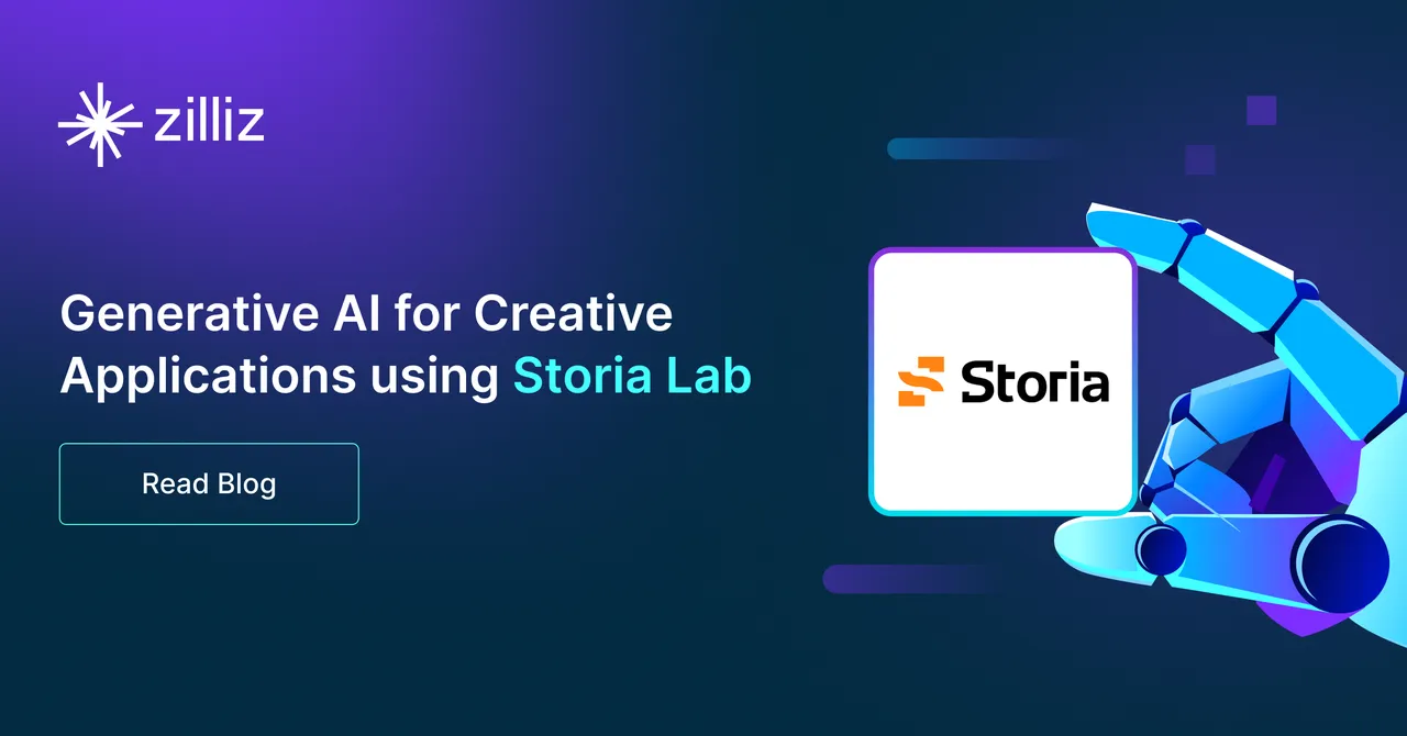 Storia AI brand asset featured on zilliz.com