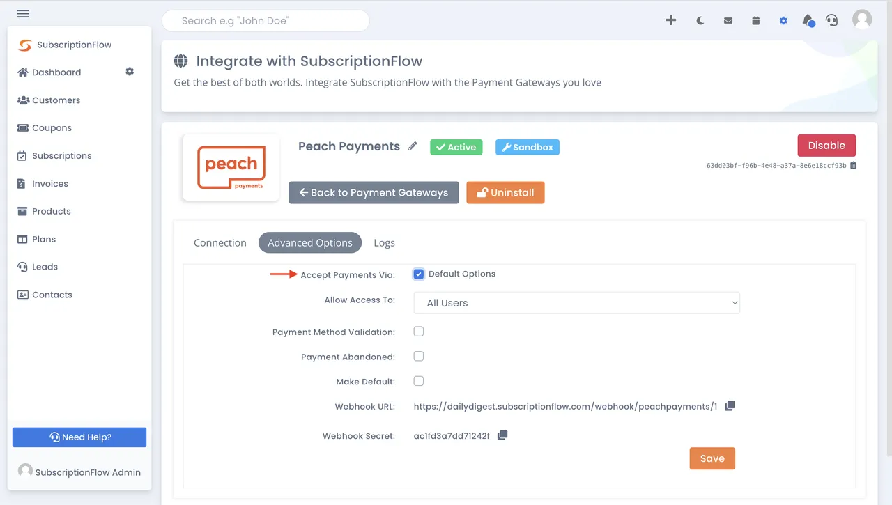 SubscriptionFlow brand asset featured on support.subscriptionflow.com