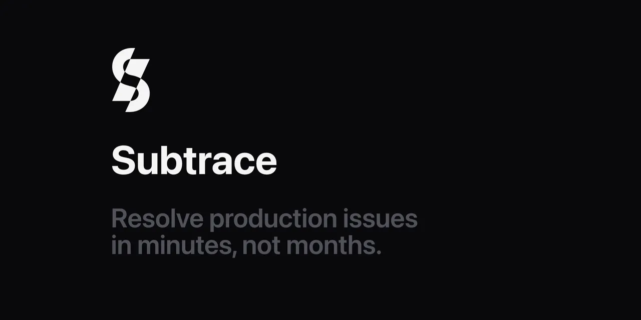 Subtrace brand asset featured on subtrace.dev