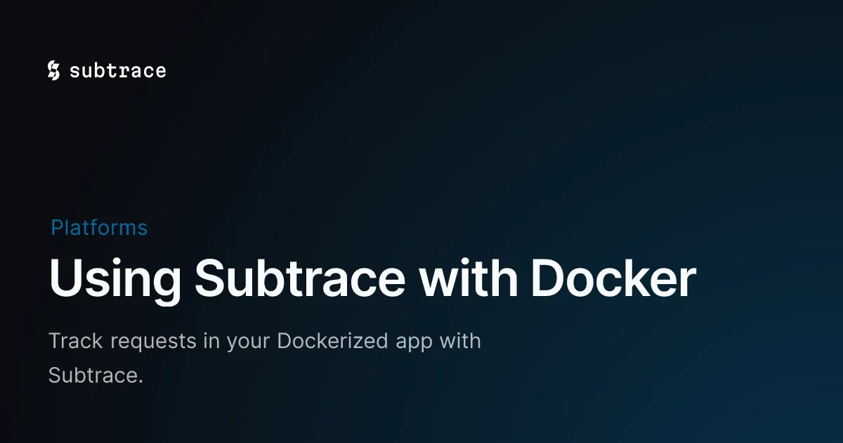 Subtrace brand asset featured on subtrace.dev