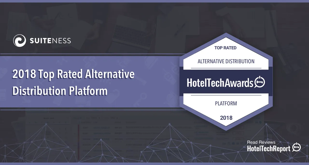 Suiteness brand asset featured on hoteltechreport.com