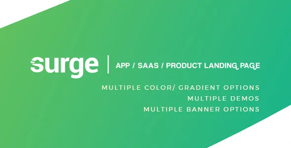 Surge brand asset featured on themeforest.net