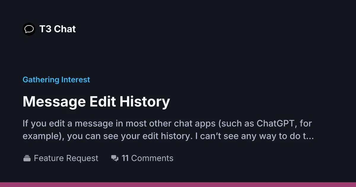 T3 Chat brand asset featured on feedback.t3.chat