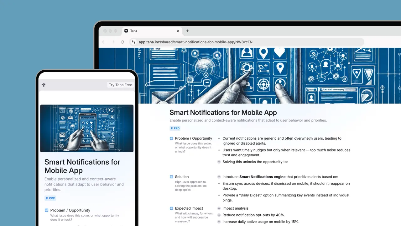 Tana brand asset featured on outliner.tana.inc