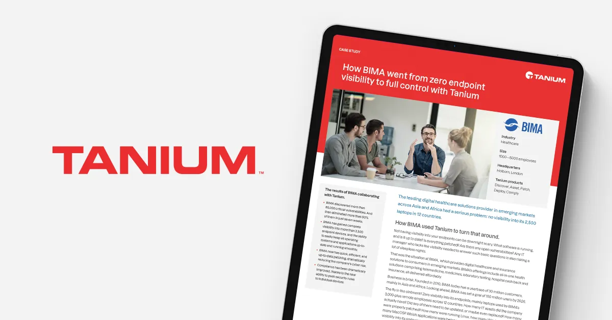 Tanium brand asset featured on tanium.com