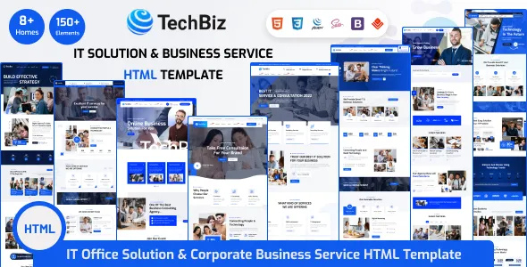 TechBiz brand asset featured on themeforest.net