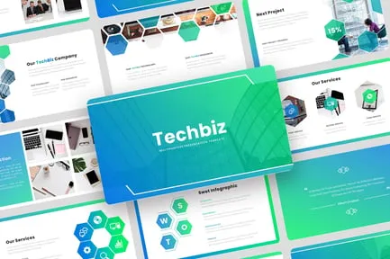 TechBiz brand asset featured on elements.envato.com