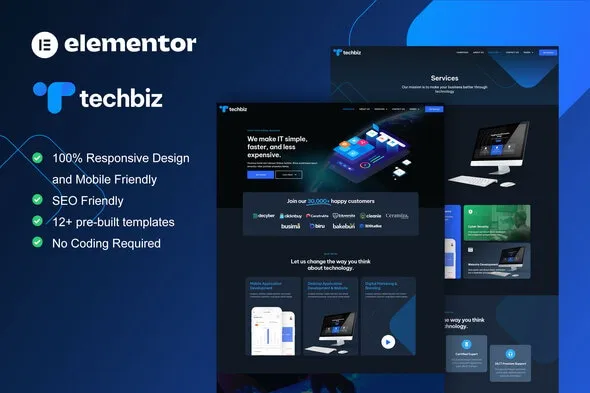 TechBiz brand asset featured on themeforest.net