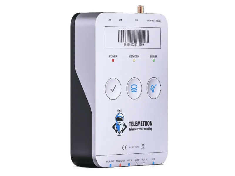 Telemetron brand asset featured on vendingconnection.com