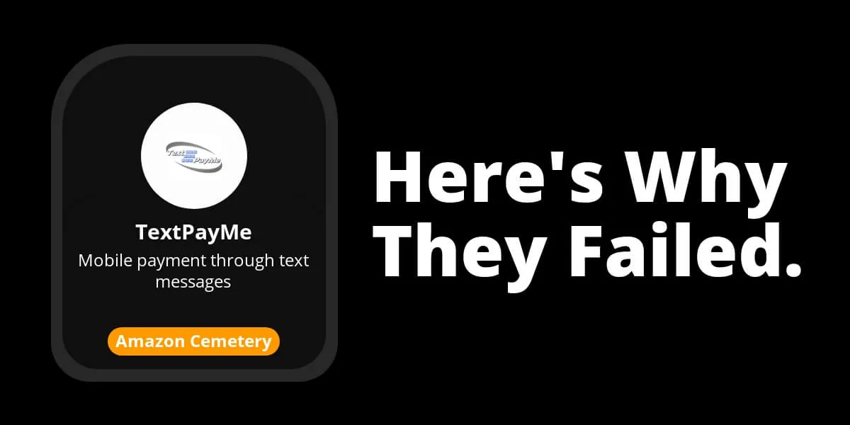 TextPayMe brand asset featured on failory.com
