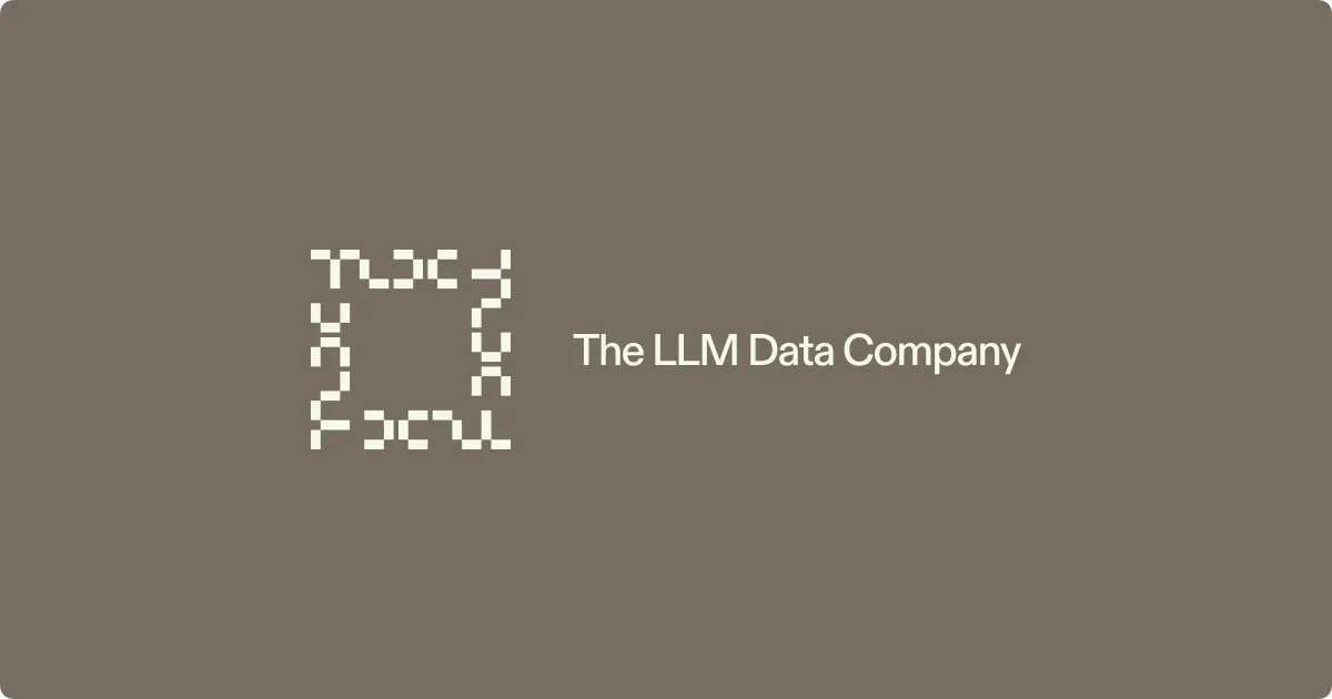 The LLM Data Company brand asset featured on welcome.ai