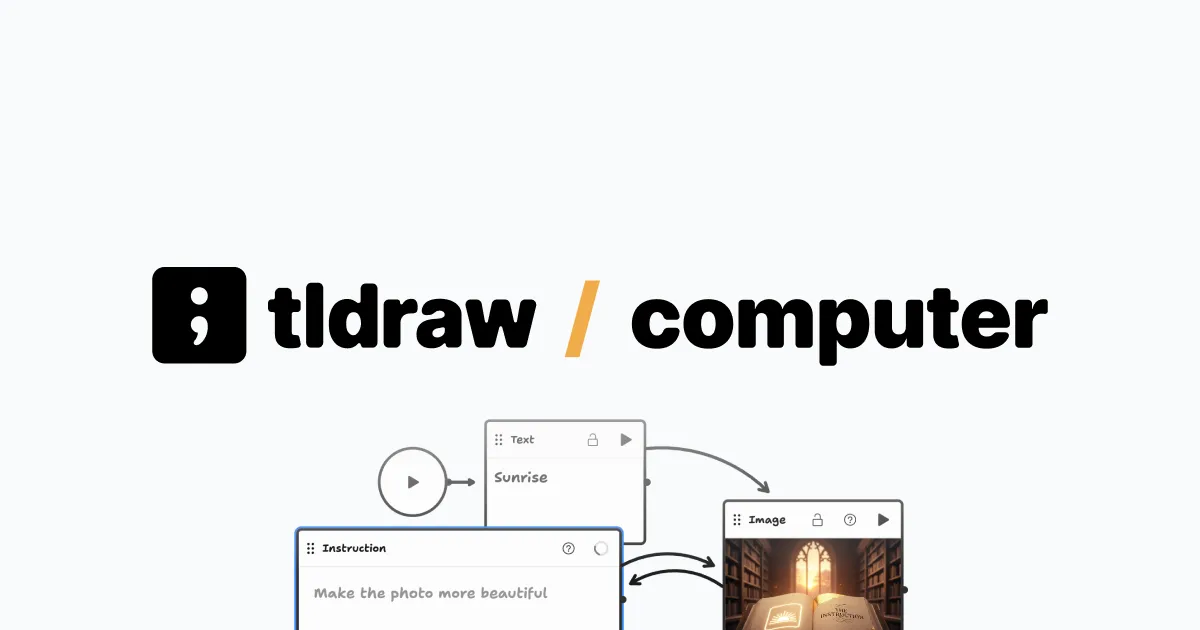 tldraw brand asset featured on computer.tldraw.com