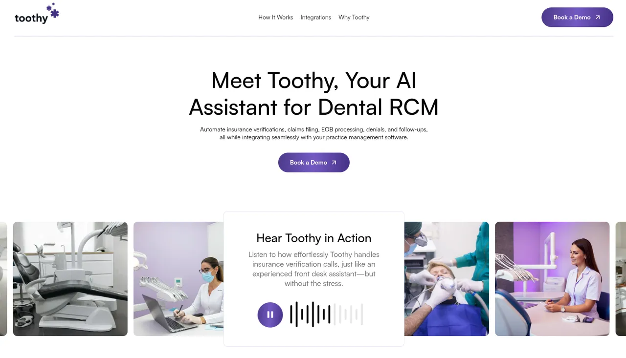 Toothy AI brand asset featured on voiceaispace.com