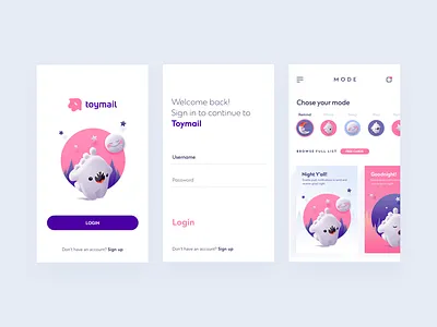 Toymail brand asset featured on dribbble.com