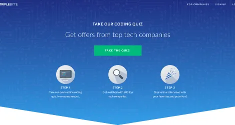 Triplebyte brand asset featured on softwareengineeringdaily.com