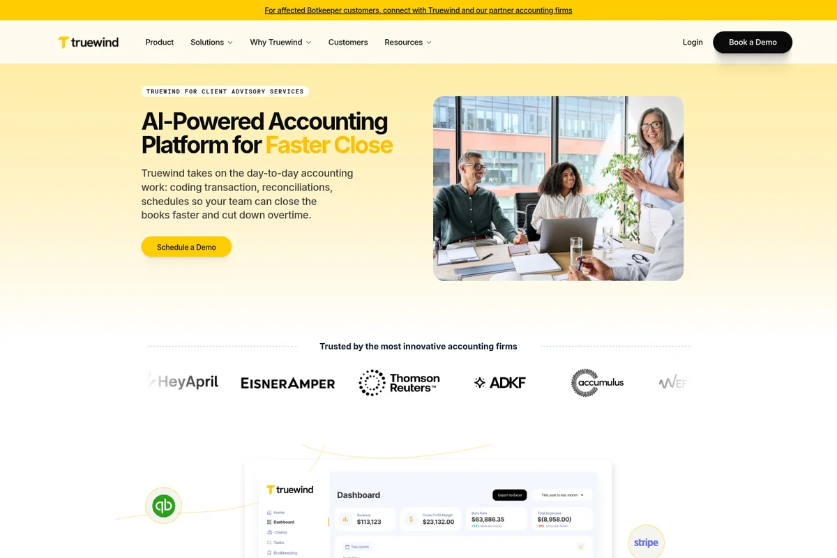 Truewind brand asset featured on tooliverse.ai