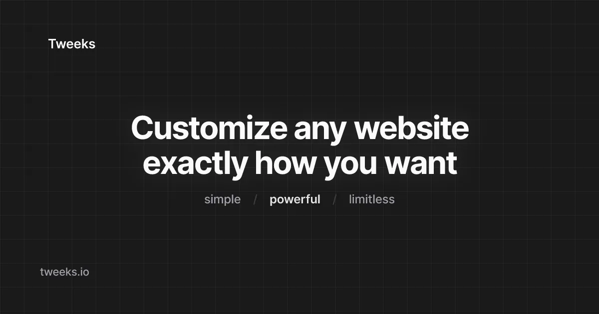 Tweeks.io brand asset featured on tweeks.io