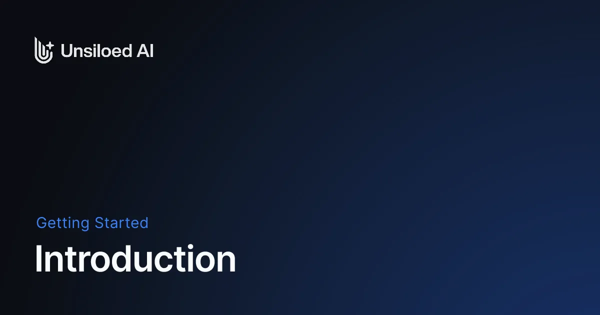 Unsiloed AI brand asset featured on docs.unsiloed.ai