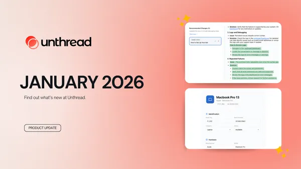 Unthread brand asset featured on unthread.io