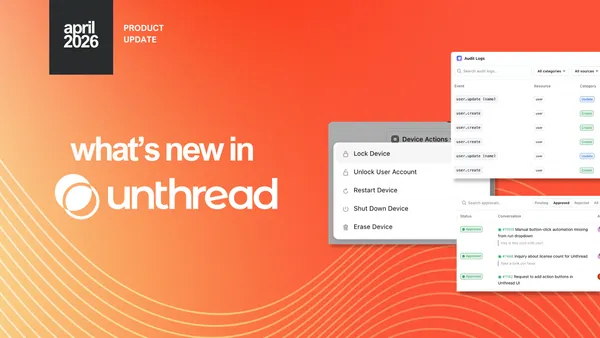 Unthread brand asset featured on unthread.io