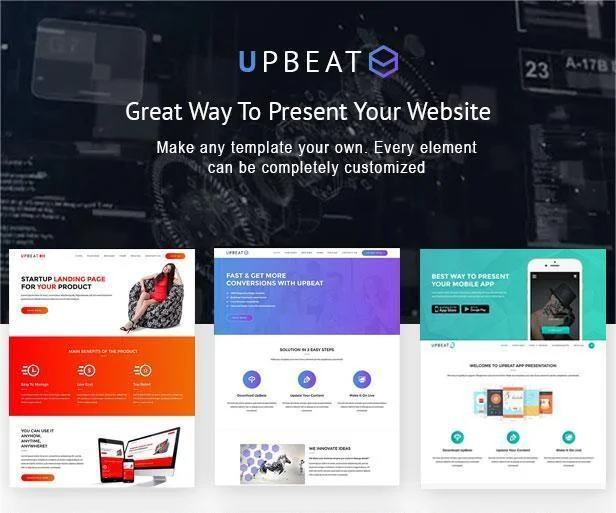 Upbeat brand asset featured on zozothemes.com