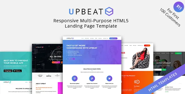 Upbeat brand asset featured on themeforest.net