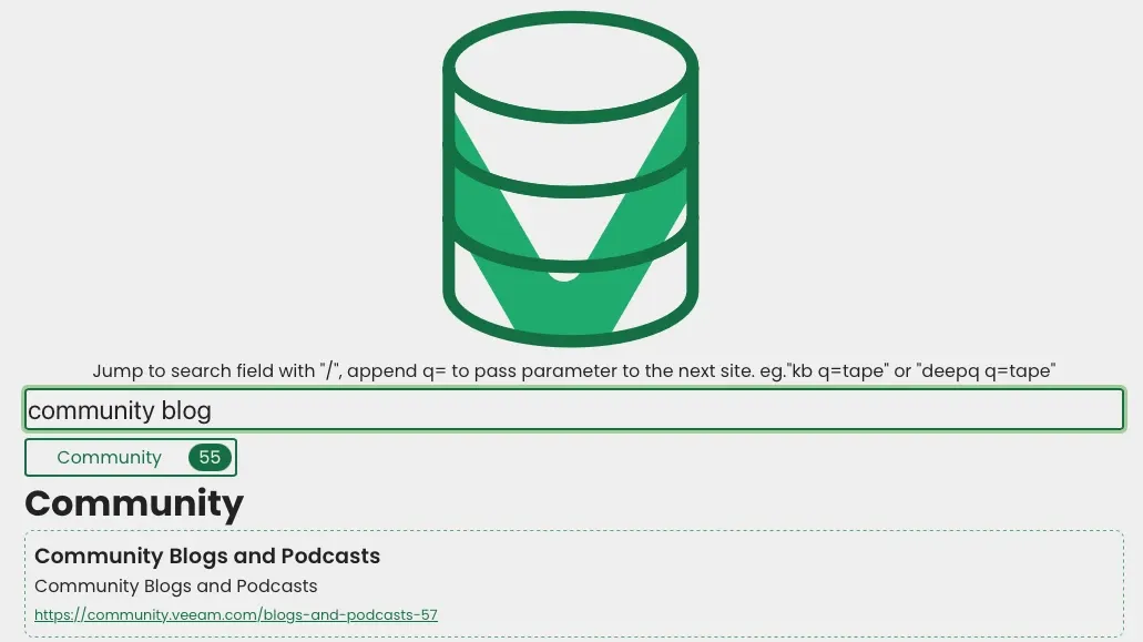 Veeam brand asset featured on community.veeam.com