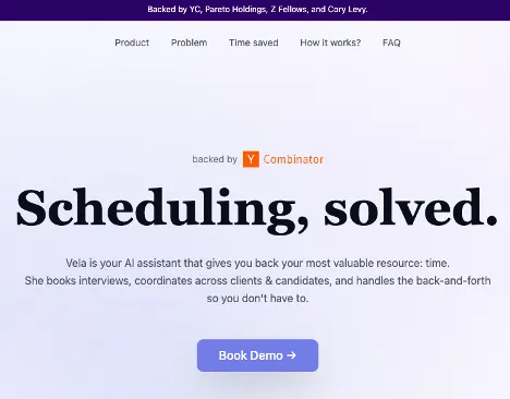 Vela brand asset featured on tryvela.ai