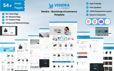 Vendra brand asset featured on templatemonster.com