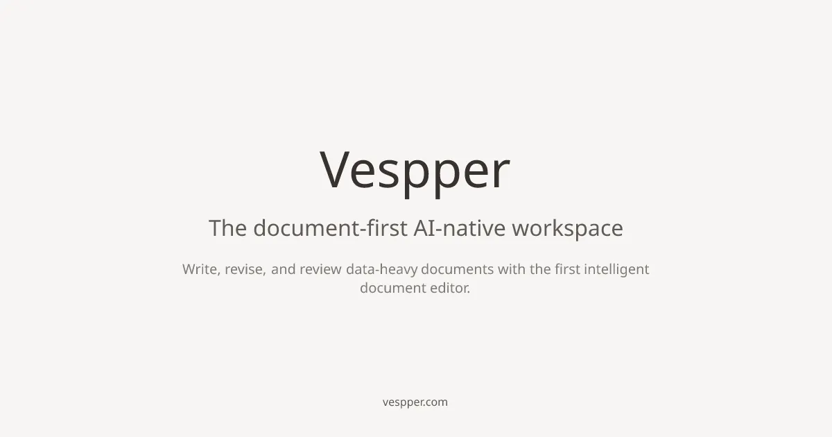 Vespper brand asset featured on vespper.com