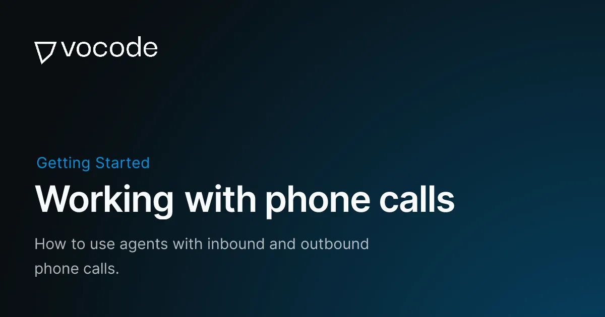 Vocode brand asset featured on docs.vocode.dev
